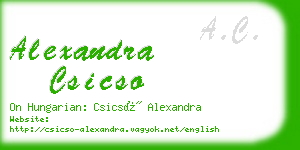 alexandra csicso business card